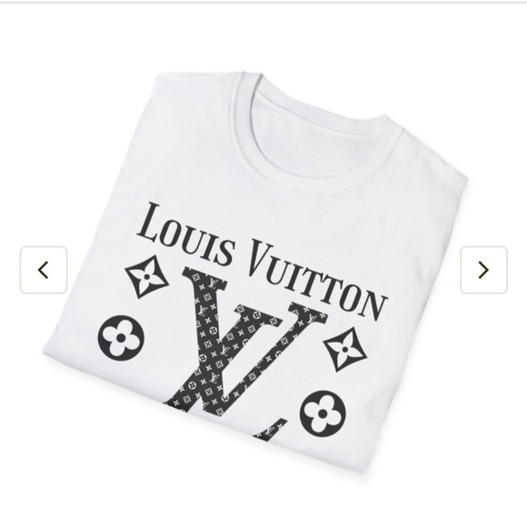 Louis Vuitton "Paris, France" #001 Designer Fitted T-Shirt. White & Black - Picture 2 of 7